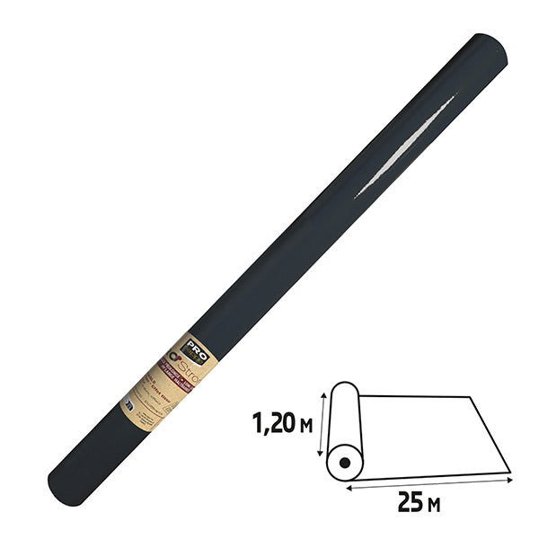 Tovaglia idrorepellente - in rotolo - 1,2 x 25 m - spunbond - nero - Pro Nappe