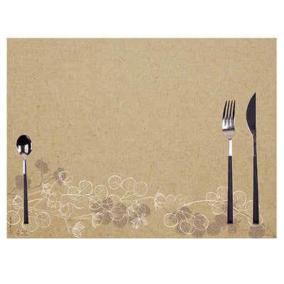 Tovaglietta monouso Floral - 30 x 40 cm - carta - avana - Pro Nappe - conf. 400 pezzi