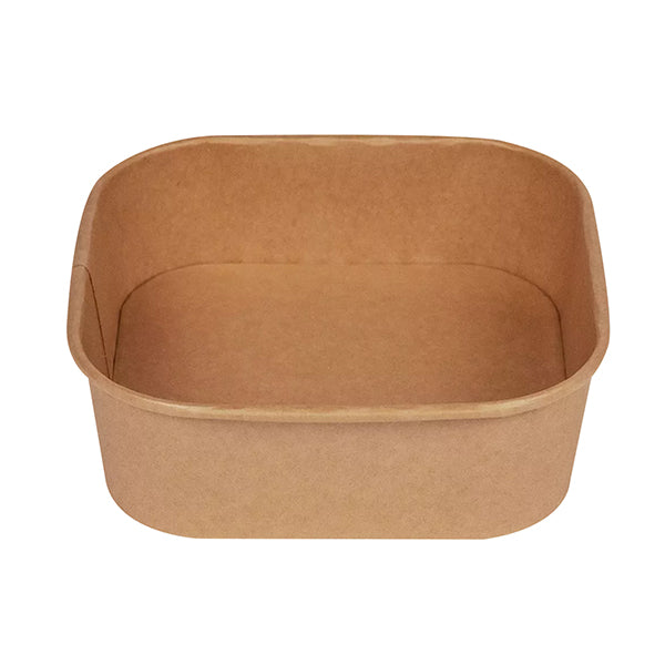 Bowl quadrata - 900ml - 17 x 17 cm - avana - Signor Bio - conf. 50 pezzi