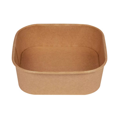 Bowl quadrata - 900ml - 17 x 17 cm - avana - Signor Bio - conf. 50 pezzi
