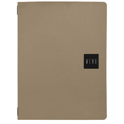 Porta menù Talk - 3 inserti doppi inclusi - A4 - 24,3 x 31,6 cm - beige - Stilcasa