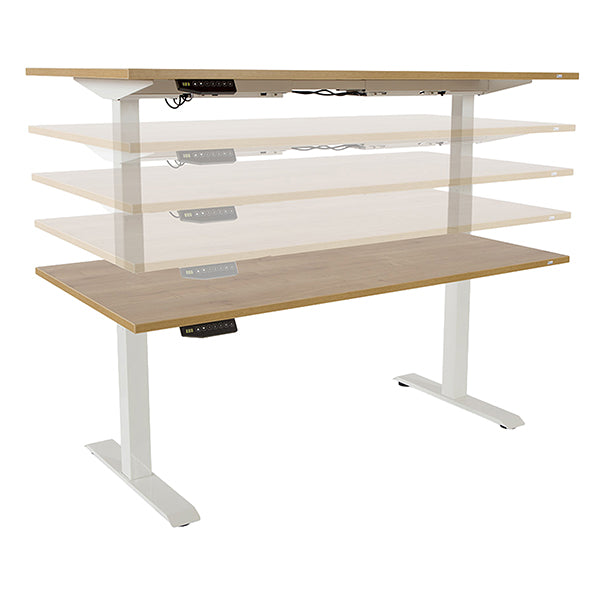 Scrivanie motorizzate - 160 x 80 x 116 cm  - quercia - Rocada