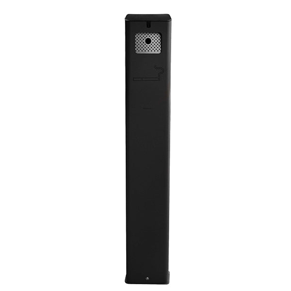 Posacenere da terra - acciaio - 17,5 x 10,5 x 106 cm - 2 L - nero - Stilcasa