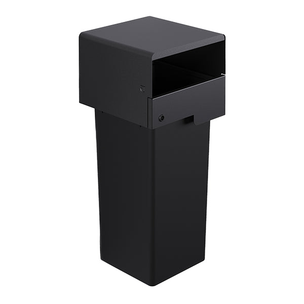 Portarifiuti MODULA - murale - coperto - con contenitore - 41,5 x 41,5 x 107,5 cm - 73 L - antracite - Stilcasa