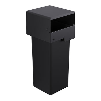 Portarifiuti MODULA - murale - coperto - con contenitore - 41,5 x 41,5 x 107,5 cm - 73 L - antracite - Stilcasa