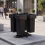 Portarifiuti MODULA - da terra - coperto - con contenitore - quadruplo - 90 x 90 x 107,5 cm - 73+73+73+73 L - antracite - Stilcasa