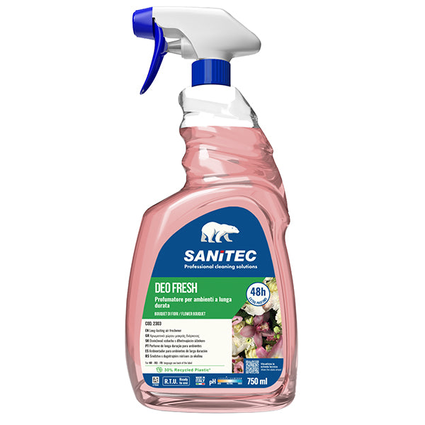 Profumatore Deo Fresh - per ambienti e tessuti - trigger 750 ml - bouquet di fiori - Sanitec