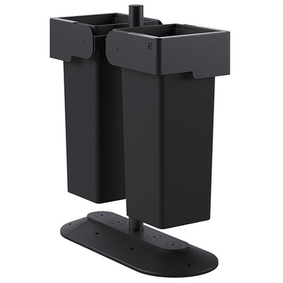 Portarifiuti MODULA - da terra - con contenitore - doppio - 85 x 35,5 x 97,5 cm - 53+53 L - antracite - Stilcasa