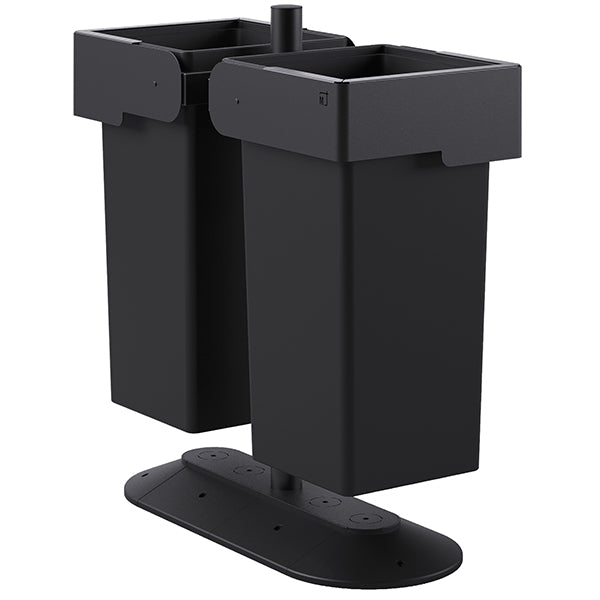 Portarifiuti MODULA - da terra - con contenitore - doppio - 41,5 x 91 x 97,5 cm - 73+73 L - antracite - Stilcasa