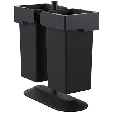 Portarifiuti MODULA - da terra - con contenitore - doppio - 41,5 x 91 x 97,5 cm - 73+73 L - antracite - Stilcasa