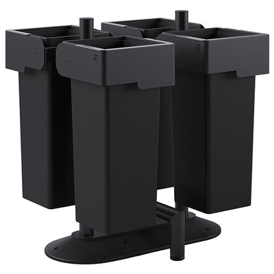 Portarifiuti MODULA - da terra - con contenitore - quadruplo - 78 x 85 x 97,5 cm - 53+53+53+53 L - antracite - Stilcasa