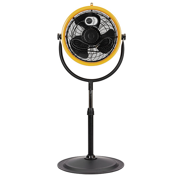Ventilatore INDUSTRIALI CAT HVD-14AC - da terra, parete e soffitto - 120 W - diametro 35 cm - 51 x 51 x 130 cm - giallo/nero - CFG