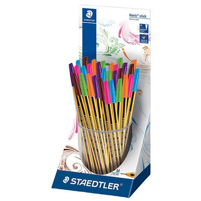 Penna sfera Noris® stick - punta 1,0mm - colori assortiti - Staedtler - expo 30 pezzi