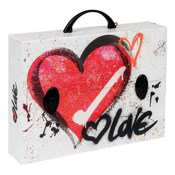 Valigetta polionda Grafitti - 27 x 37,5 cm - dorso 8 cm - fantasie assortite - Favorit