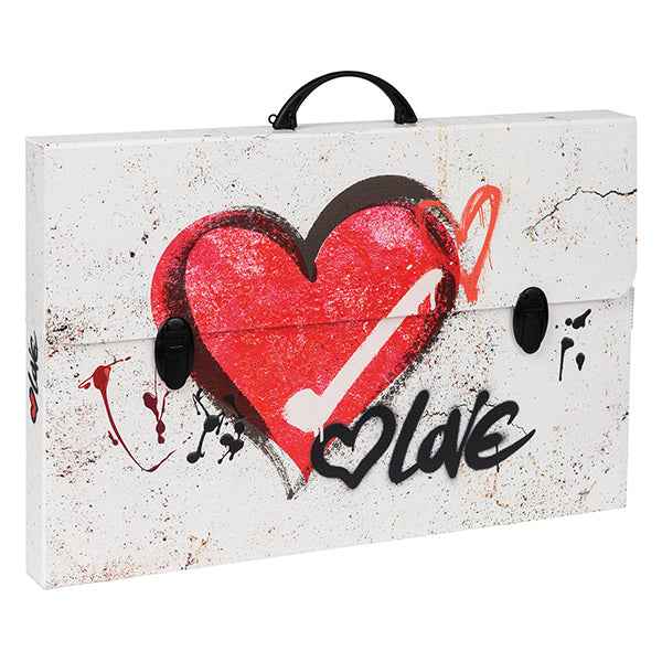 Valigetta polionda Grafitti - 36,5 x 56,5 cm - dorso 5,5 cm - fantasie assortite - Favorit