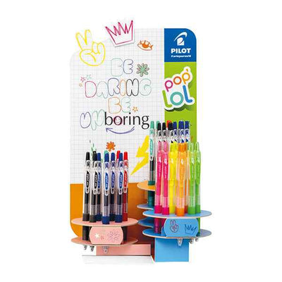 Roller gel pop'lol - colori assortiti classic + neon - Pilot - expo 48 pezzi