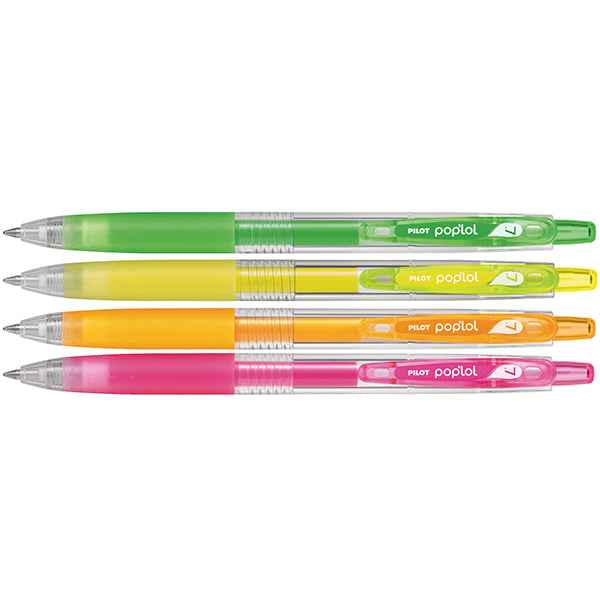 Roller gel pop'lol - colori assortiti classic + neon - Pilot - expo 48 pezzi