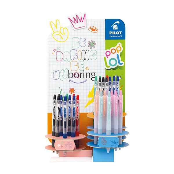 Roller gel pop'lol - colori assortiti classic + pastel - Pilot - expo 48 pezzi
