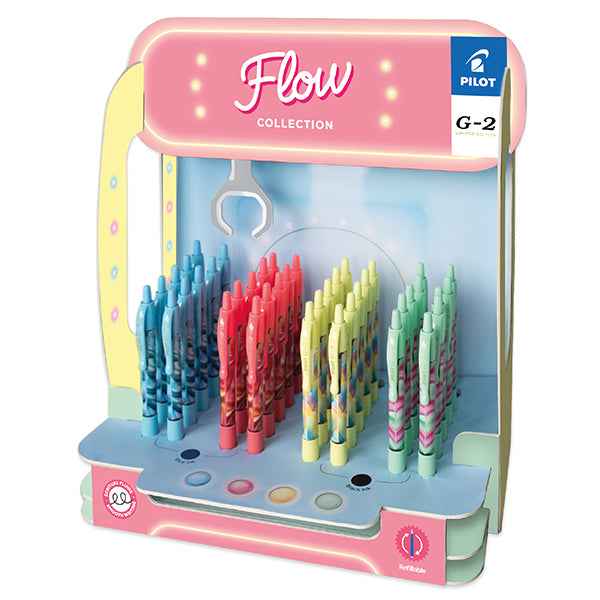 Roller G2 Flow - fusto fantasie assortite - Pilot - expo 48 pezzi