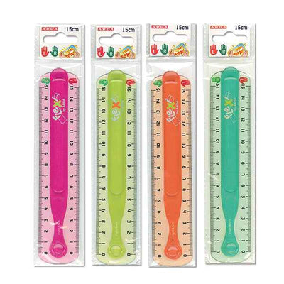 Righello Flexi - 15 cm - colori assortiti - Arda - expo 15 pezzi