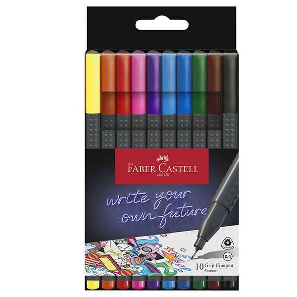 Grip Boldpen + Grip Finepen - colori assortiti - Faber-Castell - expo da 20 astucci
