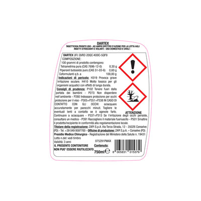 Insetticida antizanzare - pronto all'uso - 750 ml - Protemax
