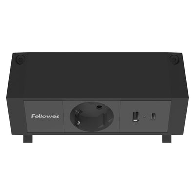Power desk Type F - nero - Fellowes