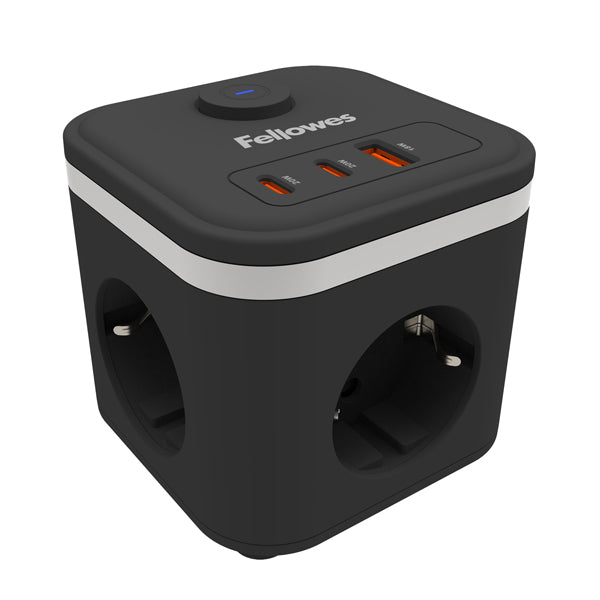 Power Cube Type F - nero - Fellowes