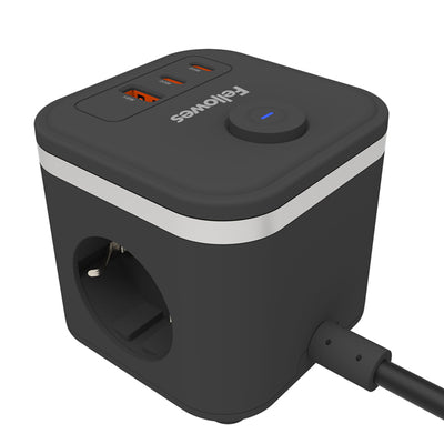 Power Cube Type F - nero - Fellowes