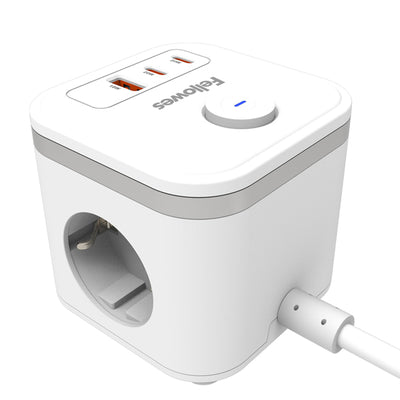 Power Cube Type F - bianco - Fellowes
