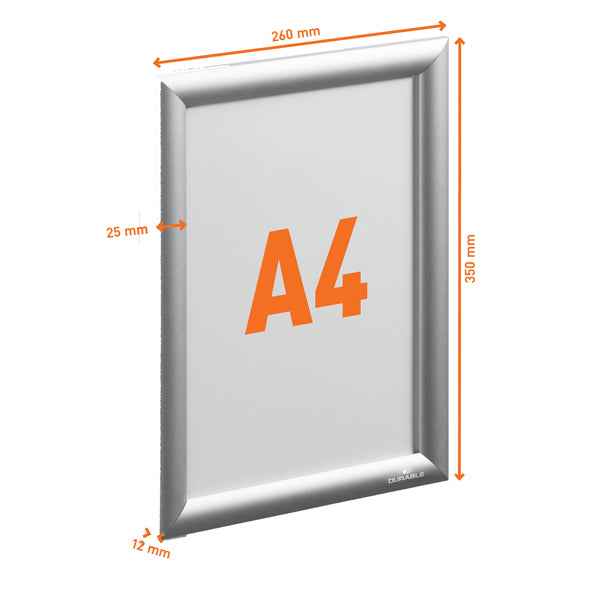 Cornice a scatto Outdoor - in alluminio - A4 - Durable