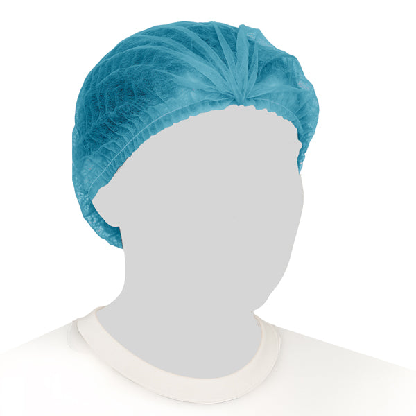 Cuffie a clip plissettate - taglia unica - diametro 53 cm - PLP - azzurro - Reflexx - conf. 100 pezzi