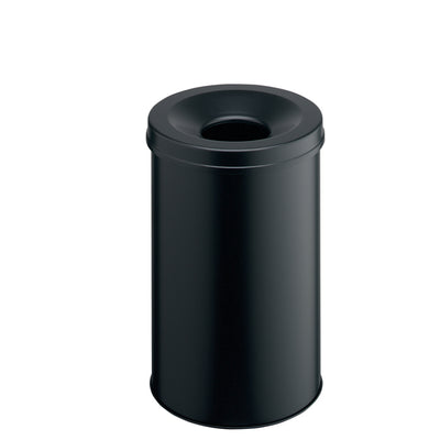 Cestino gettacarte SAFE - tondo - autoestinguente - nero - 30 L - Durable