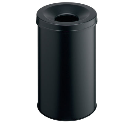 Cestino gettacarte SAFE - tondo - autoestinguente - nero - 60 L - Durable