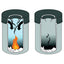 Cestino gettacarte SAFE - tondo - autoestinguente - nero - 60 L - Durable