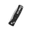Dettaglio manico G-10 nero QSP Ripley glyde lock 8,8 cm 102 g
