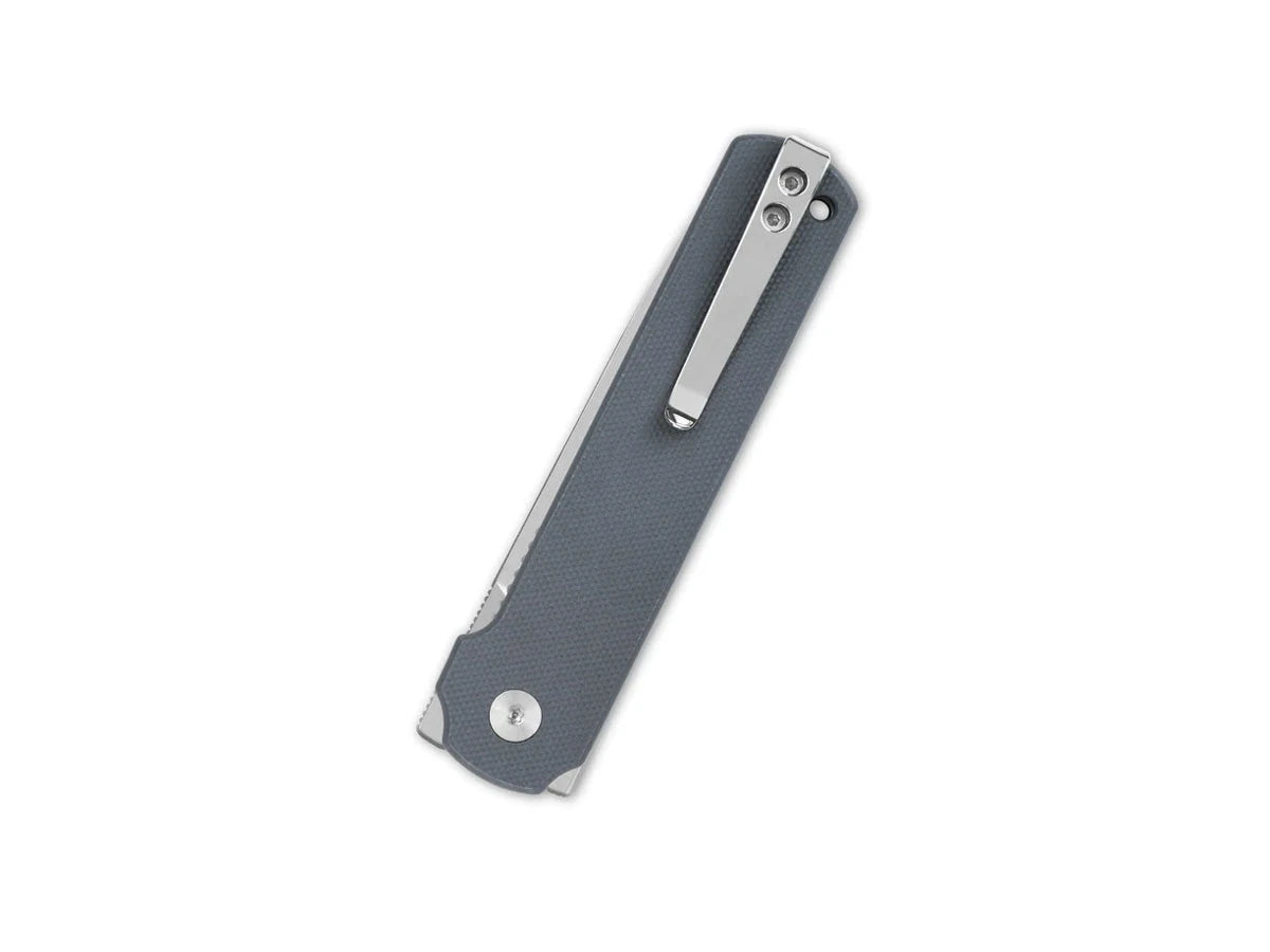 Vista manico G-10 grigio QSP Lark ceramic ball bearing clip
