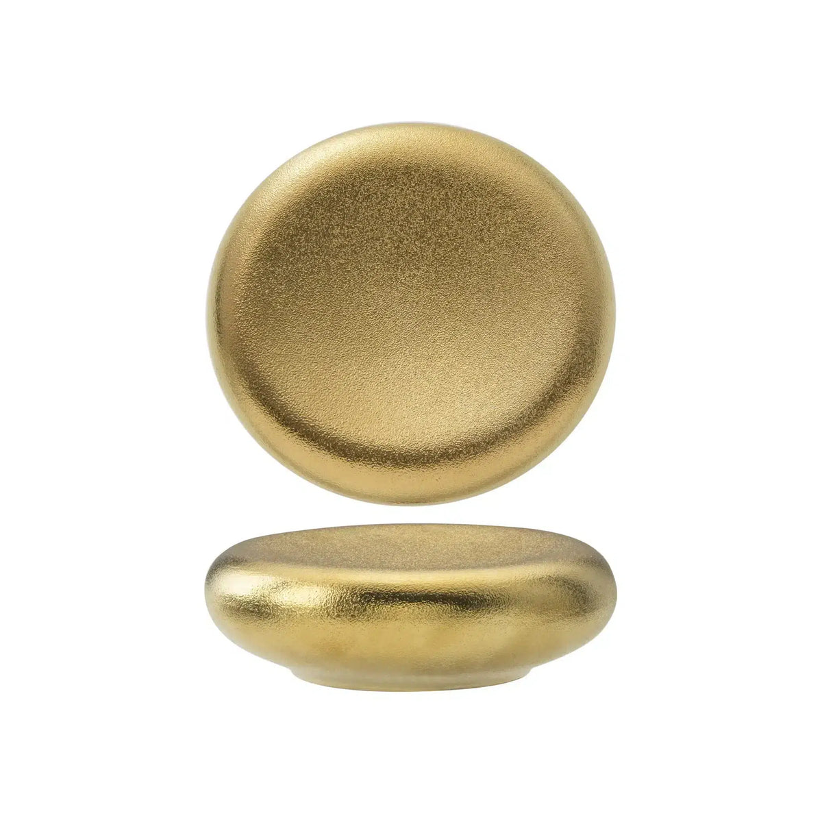 Piatto Gemini Gold Stone 14,5x13 cm 2 Pezzi