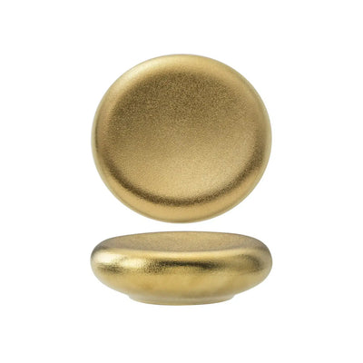 Piatto Gemini Gold Stone 14,5x13 cm 2 Pezzi