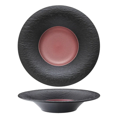 Gemini Copper Piatto Fondo Gourmet Porcellana Effetto Pietra 28 cm 2 Pezzi