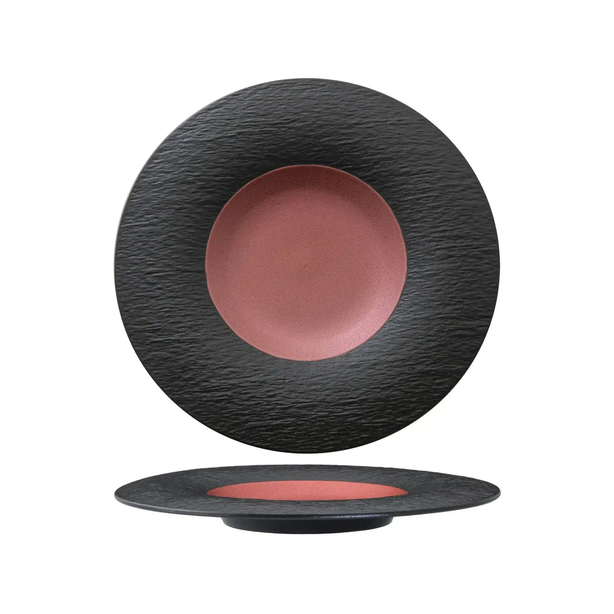 Gemini Copper Piatto Frutta Porcellana Effetto Pietra 23 cm 3 Pezzi