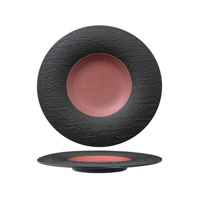 Gemini Copper Piatto Frutta Porcellana Effetto Pietra 23 cm 3 Pezzi