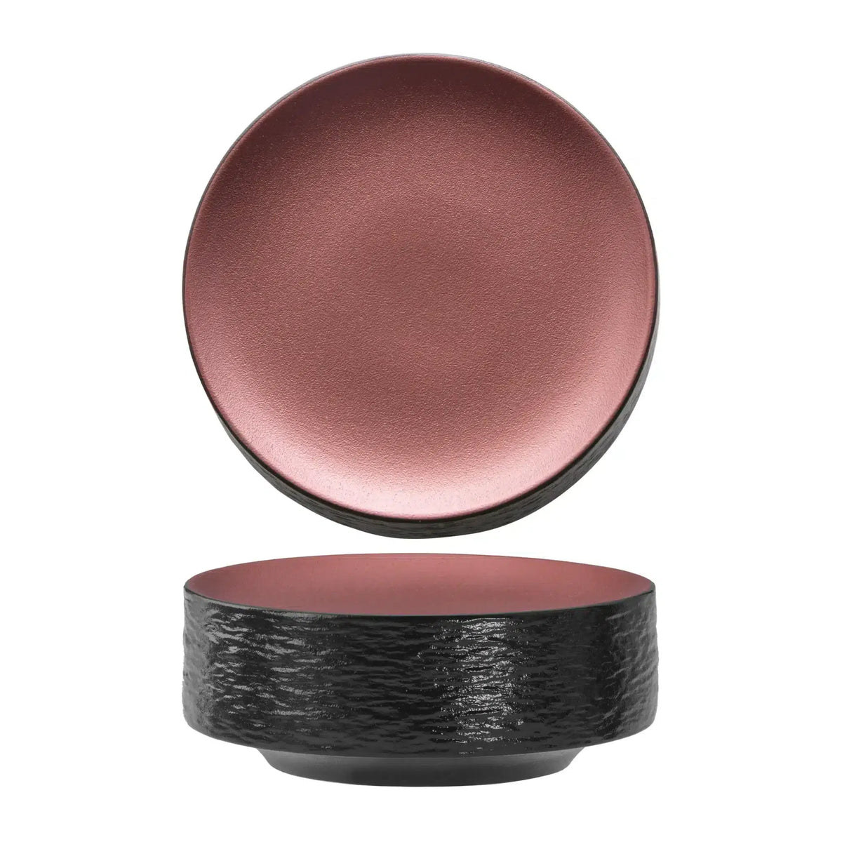 Gemini Copper Piatto Cylinder Porcellana Effetto Pietra 15 cm 2 Pezzi