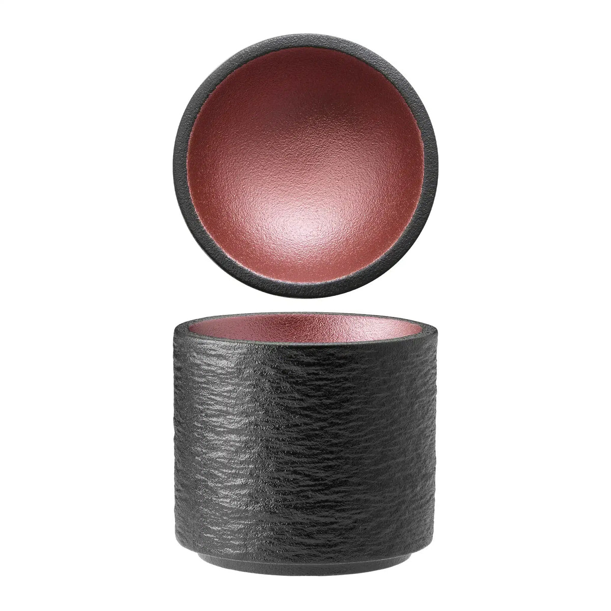 Gemini Copper Piatto Cylinder Porcellana Effetto Pietra 10 cm H9 2 Pezzi