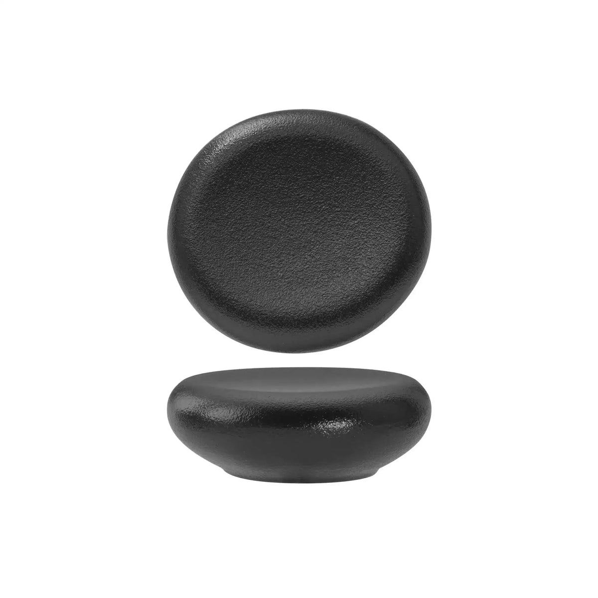 Gemini Black Piatto Stone 11x10,4 cm 4 Pezzi
