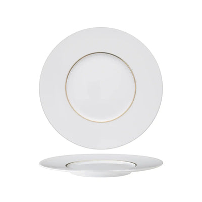 Ligne d'Or Piatto Frutta in Porcellana di Limoges Decorata Ø 23 cm 6 Pezzi