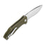 Dettaglio lama D2 2-tone satin QSP Raven 8,6 cm verde