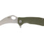 Honey Badger Claw Large Plain FRN verde HB1103, lama 8Cr13MoV a artiglio