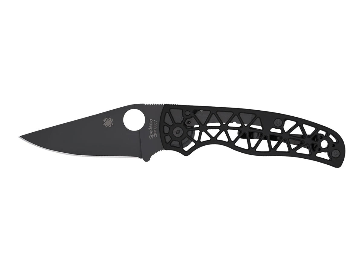 Spyderco EDGERATI BLACK ALUMINIUM BLACK BLADE PLAIN C266BKALBKP