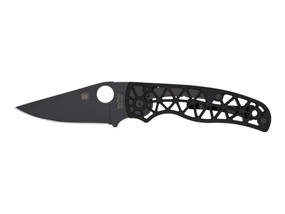 Spyderco EDGERATI BLACK ALUMINIUM BLACK BLADE PLAIN C266BKALBKP